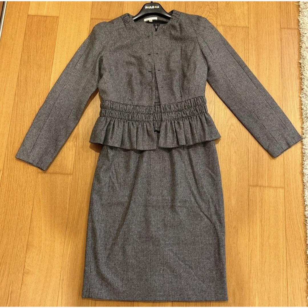 PAULE KA - ポールカ 千鳥格子のワンピースとジャケットのセットアップ
