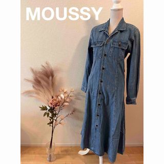 マウジー(moussy)のMOUSSYマウジー　デニムワンピース(ロングワンピース/マキシワンピース)