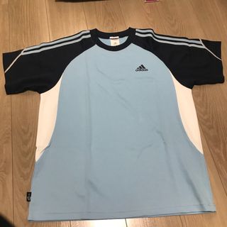 アディダス(adidas)のadidas メンズ　Tシャツ　ブルー　Lサイズ(Tシャツ/カットソー(半袖/袖なし))