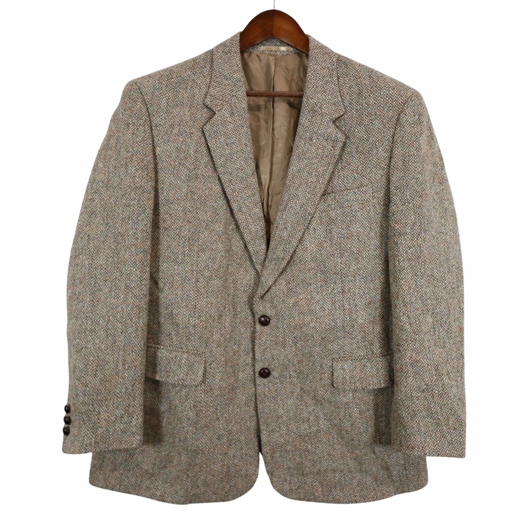 Harris Tweed ハリスツイード テーラードジャケット スーツ フォーマル ベージュ (メンズ 44R)   O4861