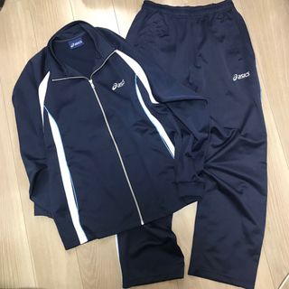 アシックス(asics)のasics メンズ　ジャージ　上下セット　ネイビー　スポーツウェア(ジャージ)