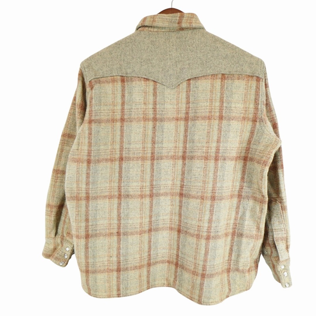 WOOLRICH(ウールリッチ)の70年代 WOOLRICH ウールリッチ ウエスタンシャツ 長袖シャツ 白タグ マルチカラー (メンズ XL) 中古 古着 O5223 メンズのトップス(シャツ)の商品写真