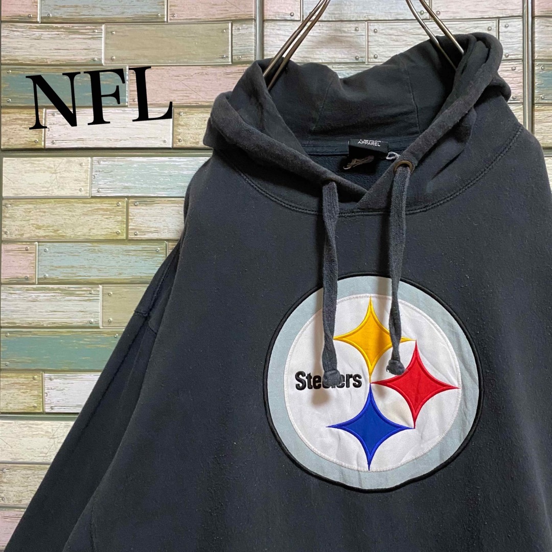 値下げ 新品未使用タグ付きL NFL steelersオフィシャル プルオーバー