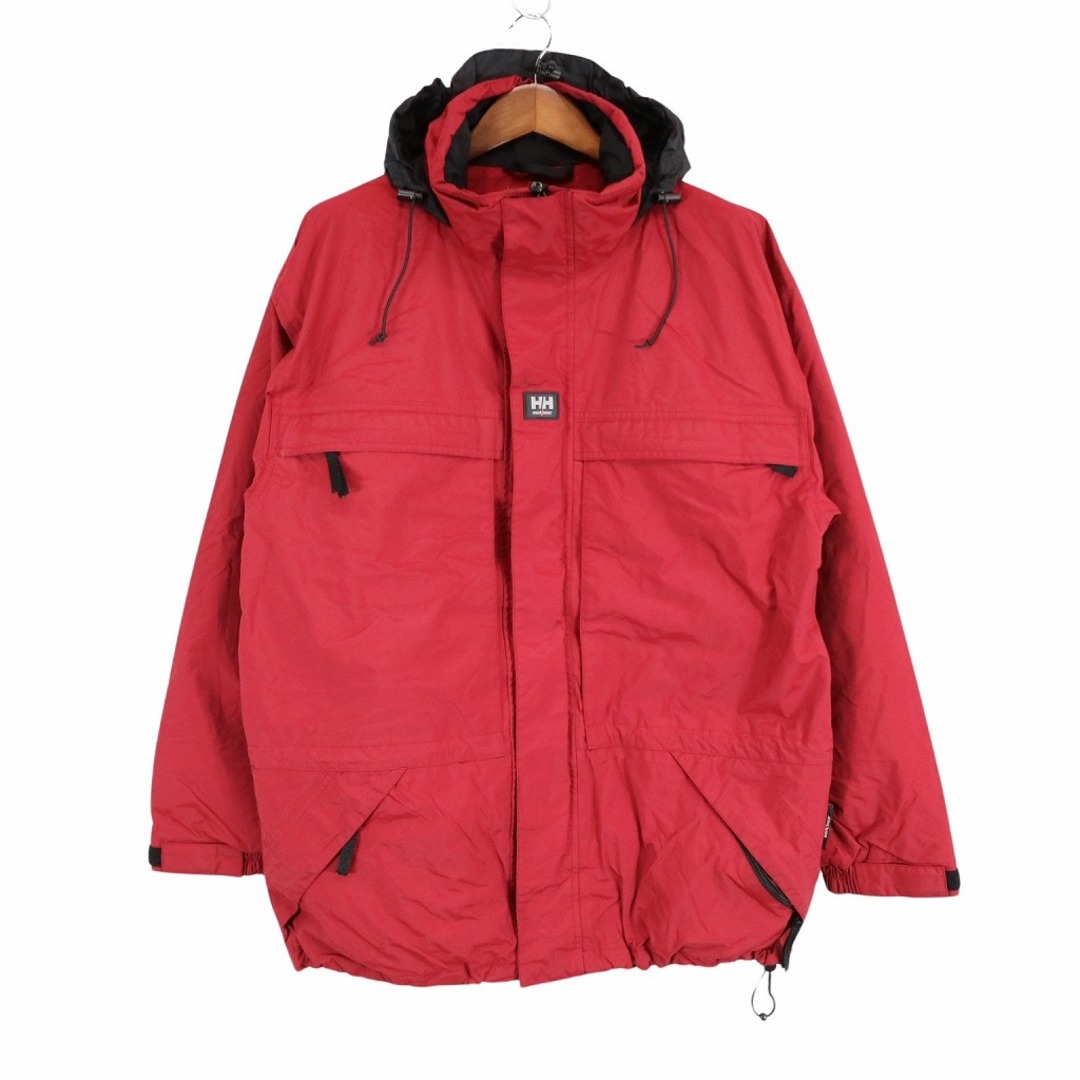 HELLY HANSEN ヘリーハンセン ナイロンジャケット アウトドア キャンプ アウター 防寒 レッド (メンズ M相当)   O5217