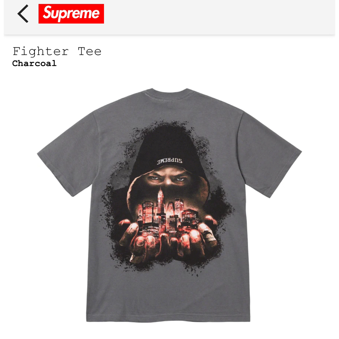 Supreme Fighter Tee Charcoal XL