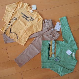 ハッシュアッシュ(HusHush)の【新品】HusHush ロンT＆長ズボン100サイズ(Tシャツ/カットソー)