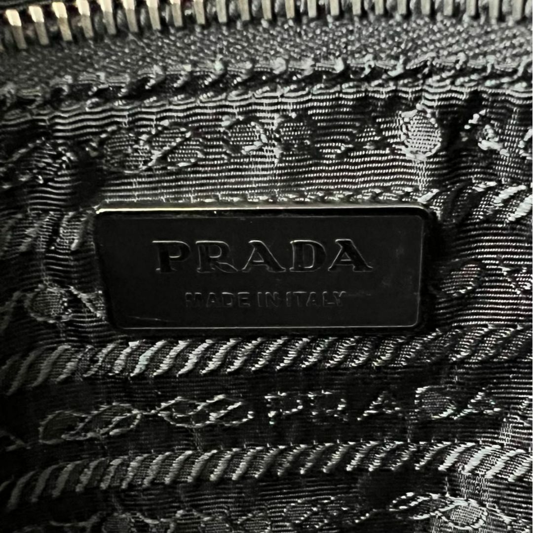 PRADA プラダ　レザー　ハンドバッグ　ピンクベージュ　レディース 9