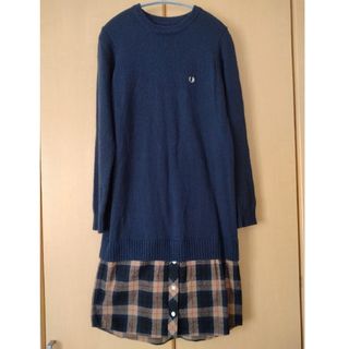 フレッドペリー(FRED PERRY)のフレッドペリー　ニット　ワンピース　MEGコラボ(ひざ丈ワンピース)