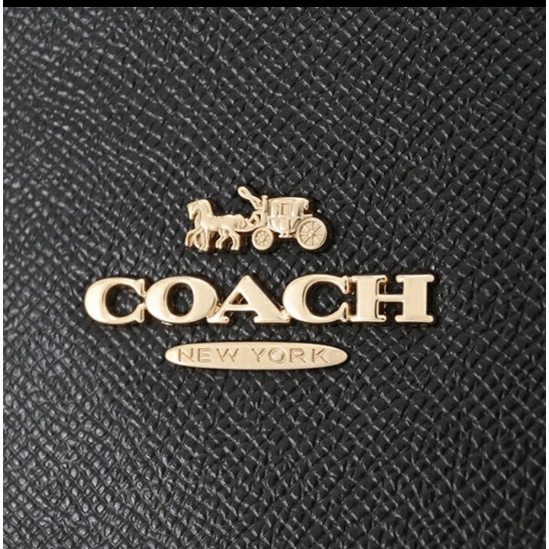 27【美品】COACH コーチ　トートバッグ　ブラック　金色金具　レザー