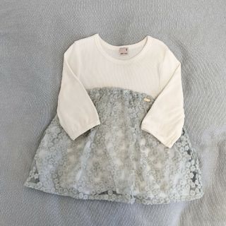 プティマイン(petit main)のプティマイン　花刺しゅうチュールドッキングT　120　チュニック(Tシャツ/カットソー)