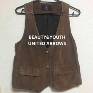 ビューティアンドユースユナイテッドアローズ(BEAUTY&YOUTH UNITED ARROWS)の羊革 スウェード B&Y ユナイテッドアローズ ベスト(ベスト/ジレ)