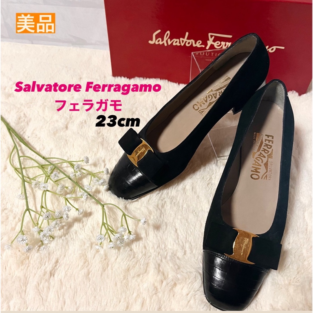 美品!Salvatore Ferragamoフェラガモ パンプス ヴァラリボンの通販 by