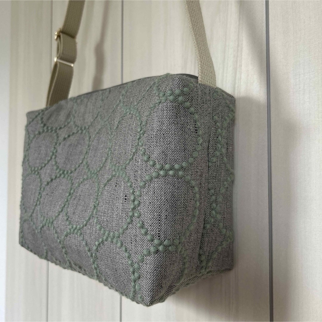 ハンドメイド❁boxショルダーバッグ ミナペルホネン rosy タンバリン-