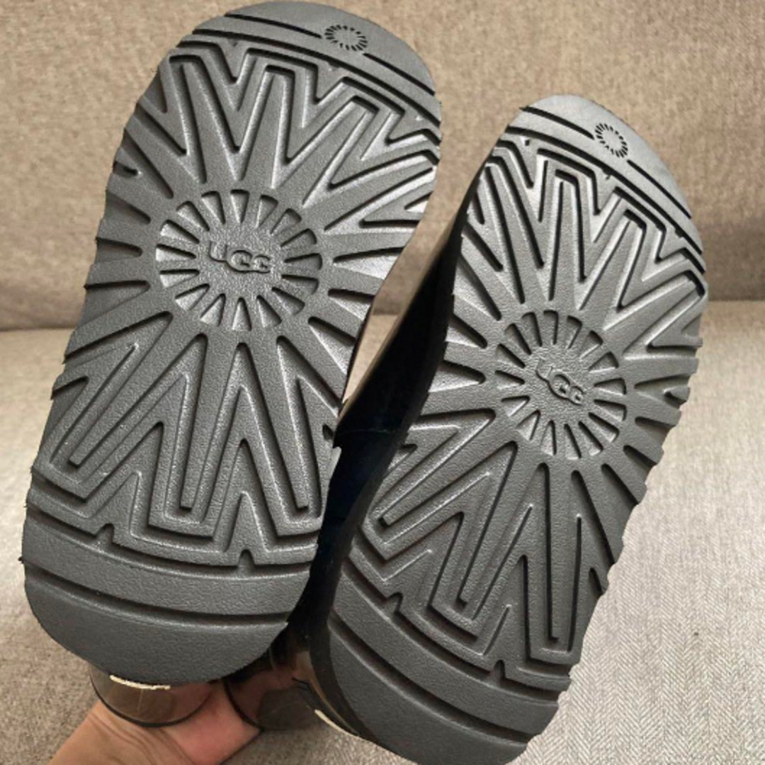 ugg ブーツ クリア 黒 レインブーツ - ブーツ