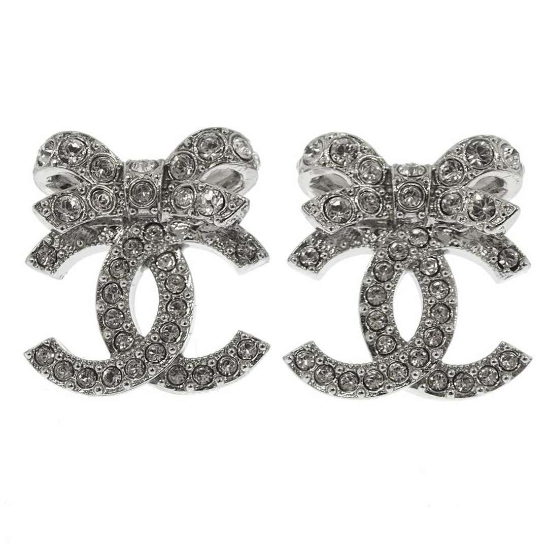 CHANEL - シャネル ピアス ココマーク リボン ラインストーン B23 S
