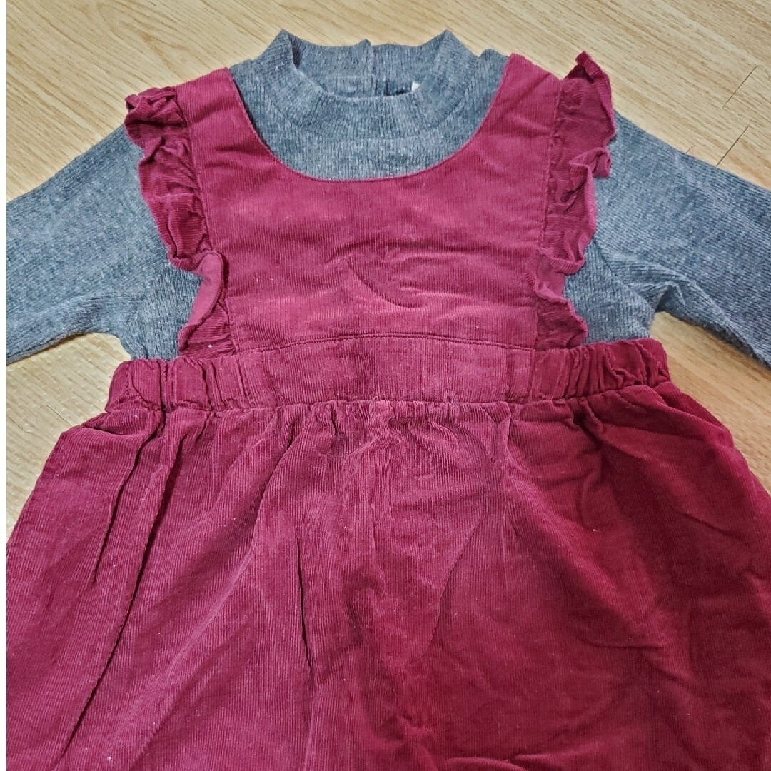 petit main(プティマイン)のpetit main女の子80サイズ秋冬物セット キッズ/ベビー/マタニティのベビー服(~85cm)(ワンピース)の商品写真