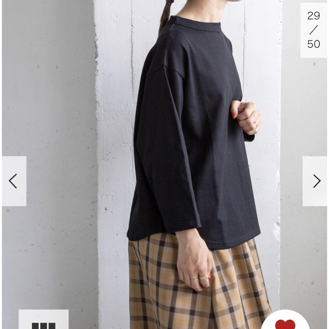 URBAN RESEARCH DOORS(アーバンリサーチドアーズ)のFORK&SPOON ボトルネック8分袖Tシャツ【ブラック】新品 レディースのトップス(カットソー(長袖/七分))の商品写真