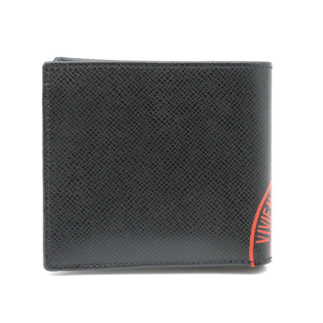 Vivienne Westwood (ヴィヴィアン・ウエストウッド) 二つ折り財布 ウォレット KENT オーブ ロゴ レザー ブラック レッド 箱付き 51010016 未使用品 1