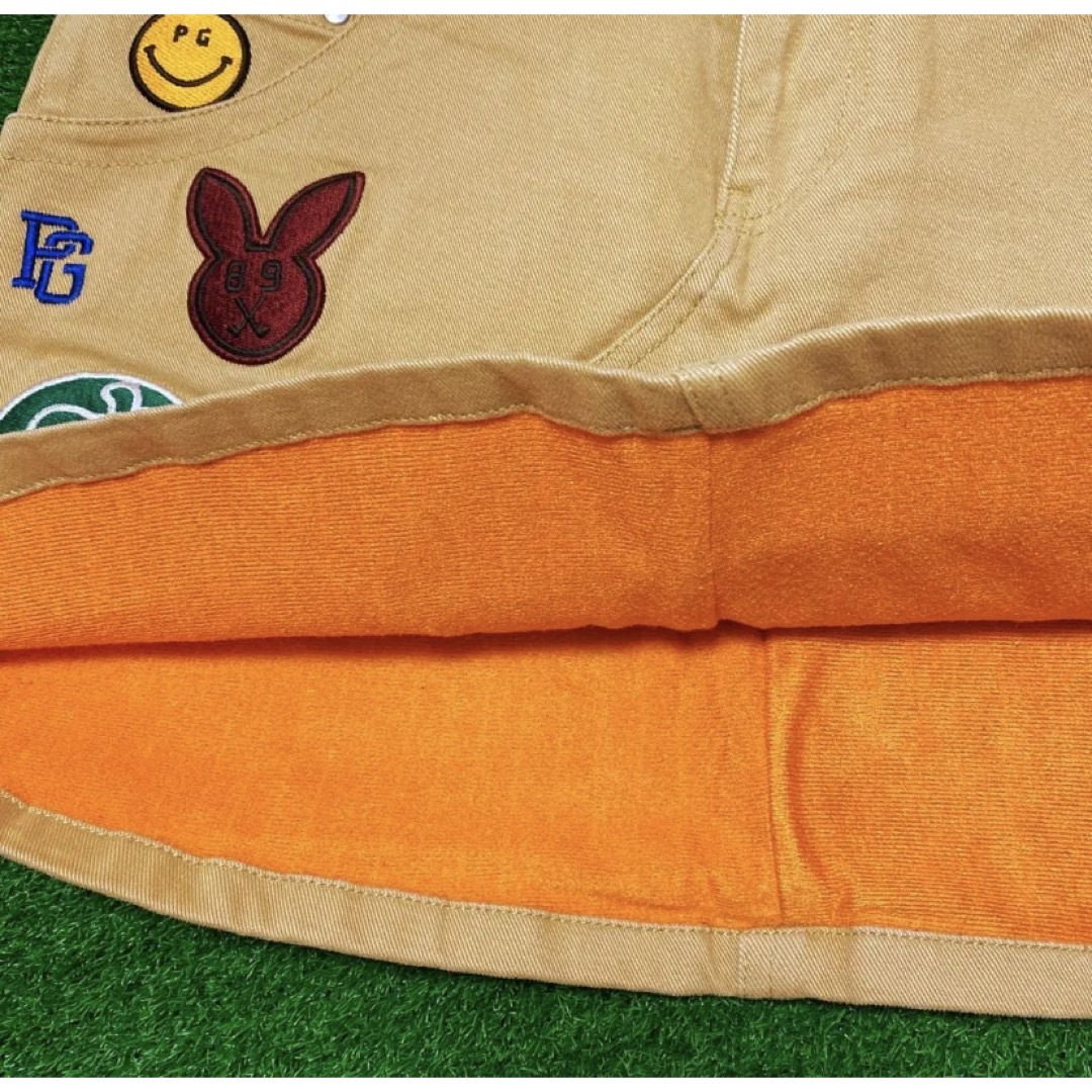 PEARLY GATES(パーリーゲイツ)のパーリーゲイツ　ニコちゃんワッペン　蓄熱 スカート　0サイズ スポーツ/アウトドアのゴルフ(ウエア)の商品写真