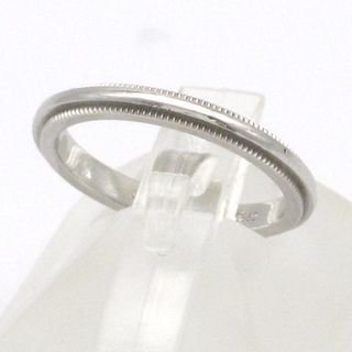 ティファニー(Tiffany & Co.)のTIFFANY&Co. (ティファニー) ミルグレイン バンド リング 指輪 Pt950 プラチナ 白金 幅2.0ｍｍ 8.5号 レディース ジュエリー アクセサリー 箱付き(リング(指輪))