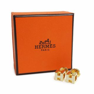 Hermes - エルメス カージュドアッシュ Hキューブ ピアス アイボリー