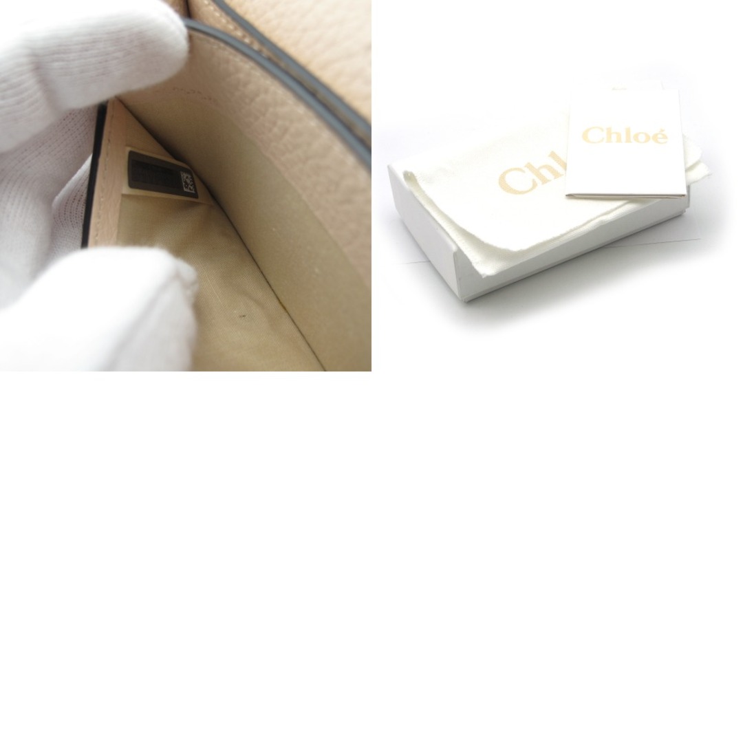 Chloe(クロエ)のChloe (クロエ) ALPHABET アルファベット カードホルダー カードケース 名刺入れ レザー ベージュ ゴールド レディース 箱付き レディースのファッション小物(名刺入れ/定期入れ)の商品写真
