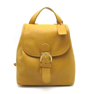 コーチ(COACH)のCOACH (コーチ) グローブレザー リュックサック デイパック バックパック D5C-4152 オールドコーチ ヴィンテージ USA製 イエロー レディース(リュック/バックパック)