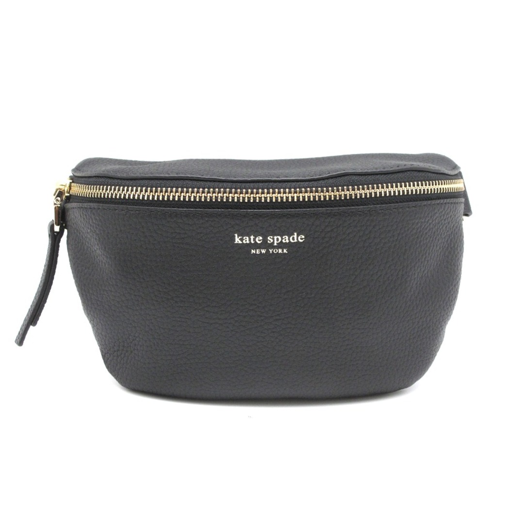 kate spade new york(ケイトスペードニューヨーク)のKate Spade (ケイトスペード) ボディバッグ ベルトバッグ ウエストポーチ ヒップバッグ レザー ブラック PXRUA366 レディース 美品 レディースのバッグ(ボディバッグ/ウエストポーチ)の商品写真