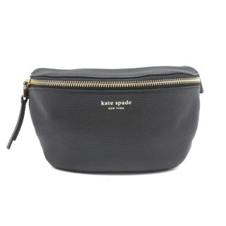 ケイトスペードニューヨーク(kate spade new york)のKate Spade (ケイトスペード) ボディバッグ ベルトバッグ ウエストポーチ ヒップバッグ レザー ブラック PXRUA366 レディース 美品(ボディバッグ/ウエストポーチ)