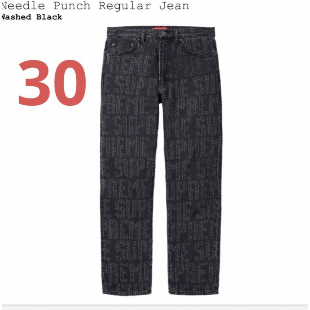 Supreme - Supreme Needle Punch Regular Jean Black