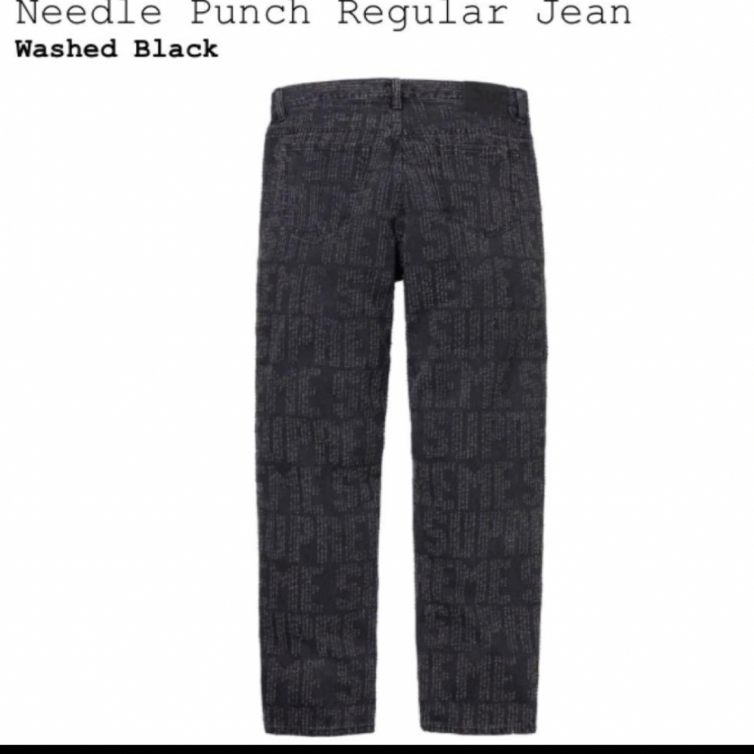 Supreme Needle Punch Regular Jean Black