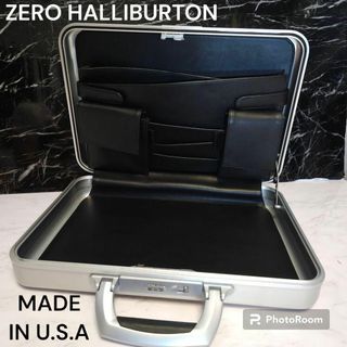 ゼロハリバートン(ZERO HALLIBURTON)のゼロハリバートン　アタッシュケース　USA製　刻印　シルバーオールレザー　本革　(ビジネスバッグ)