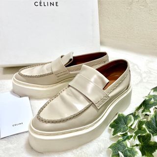 希少 箱付 CELINE セリーヌ フリンジ 45mm 厚底 ローファー