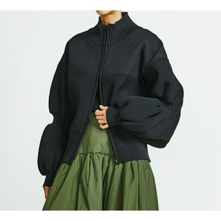 ダブルスタンダードクロージング(DOUBLE STANDARD CLOTHING)のダブスタ❣️ 完売❣️ESSENTIAL / ポイントリブジップアップニット(ニット/セーター)