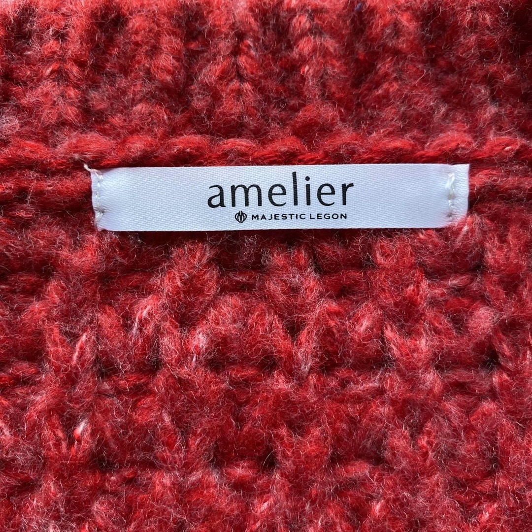 amelier MAJESTIC LEGON(アメリエルマジェスティックレゴン)の☆美品☆ amelier MAJESTIC LEGON V ニット カーディガン レディースのトップス(カーディガン)の商品写真