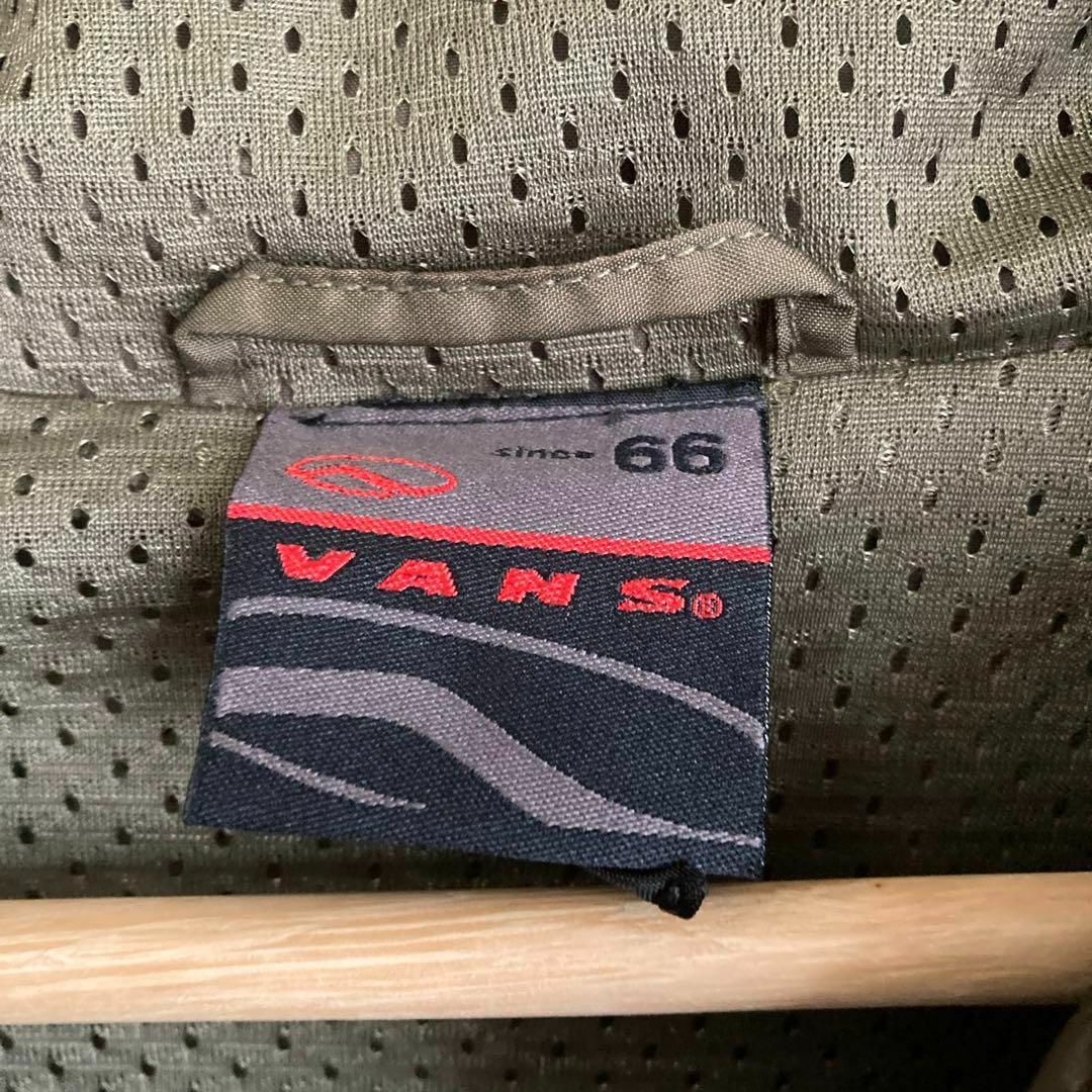 OLD VANS ハーフジップ　ナイロン　パーカー　スケーター　ストリート　緑