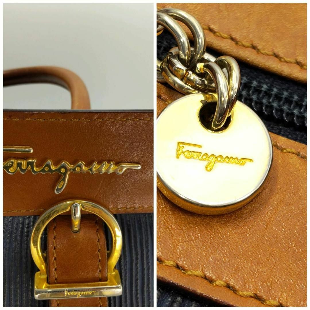Ferragamo(フェラガモ)のフェラガモ ハンドバッグ ガンチーニ ミニボストン です。 メンズのバッグ(ボストンバッグ)の商品写真