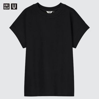 ユニクロ(UNIQLO)のUNIQLO ユニクロ 半袖 トップス ユニクロユー ブラック カットソー(カットソー(半袖/袖なし))