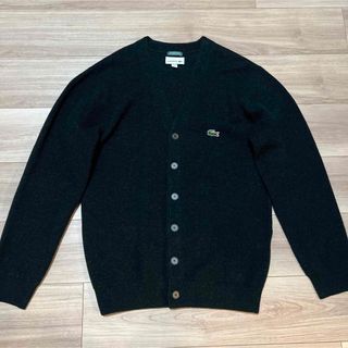 【極美品】80’s LACOSTE ラコステ シェルボタン ウール カーディガン