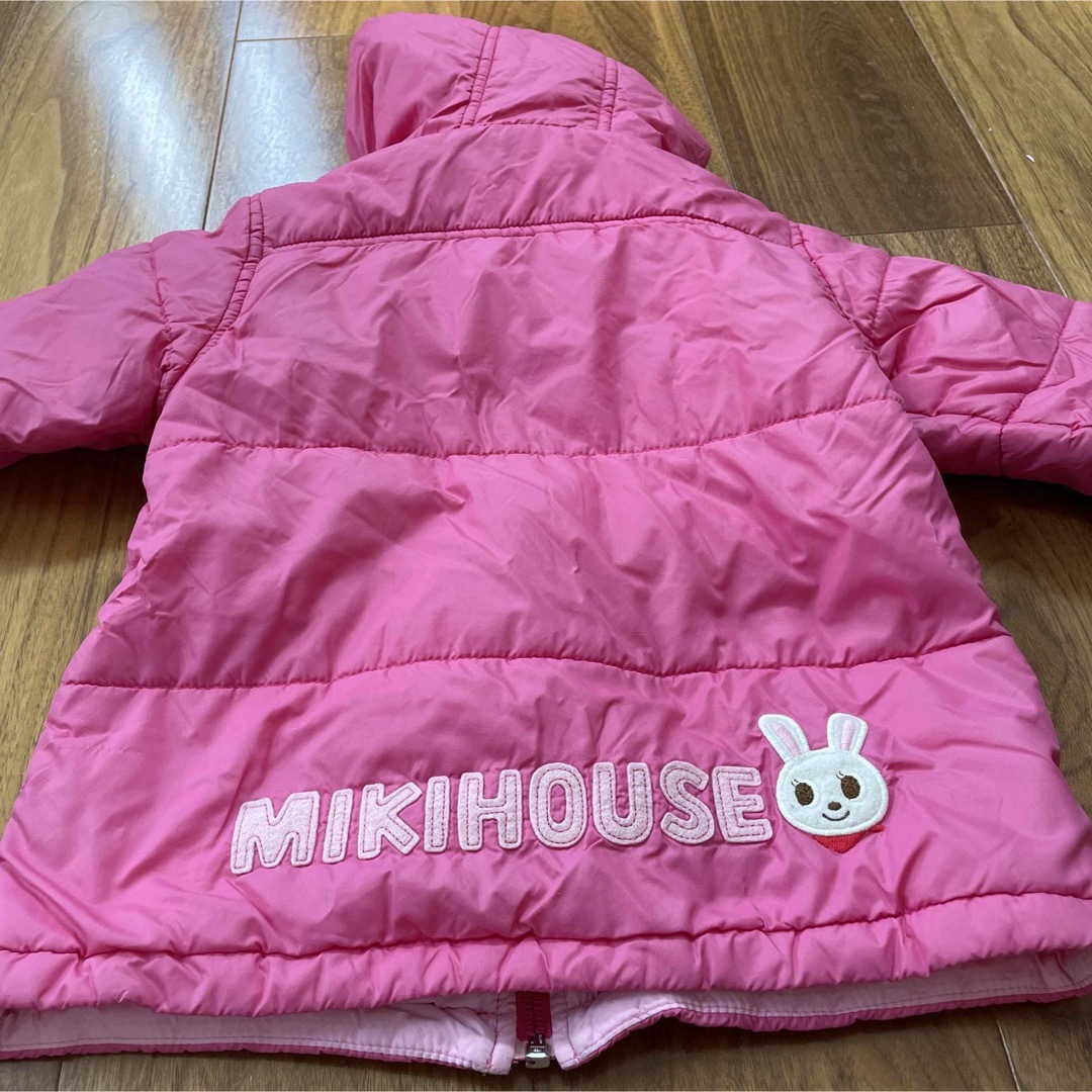 mikihouse(ミキハウス)のミキハウス　リバーシブル　中綿アウター　100 キッズ/ベビー/マタニティのキッズ服女の子用(90cm~)(ジャケット/上着)の商品写真