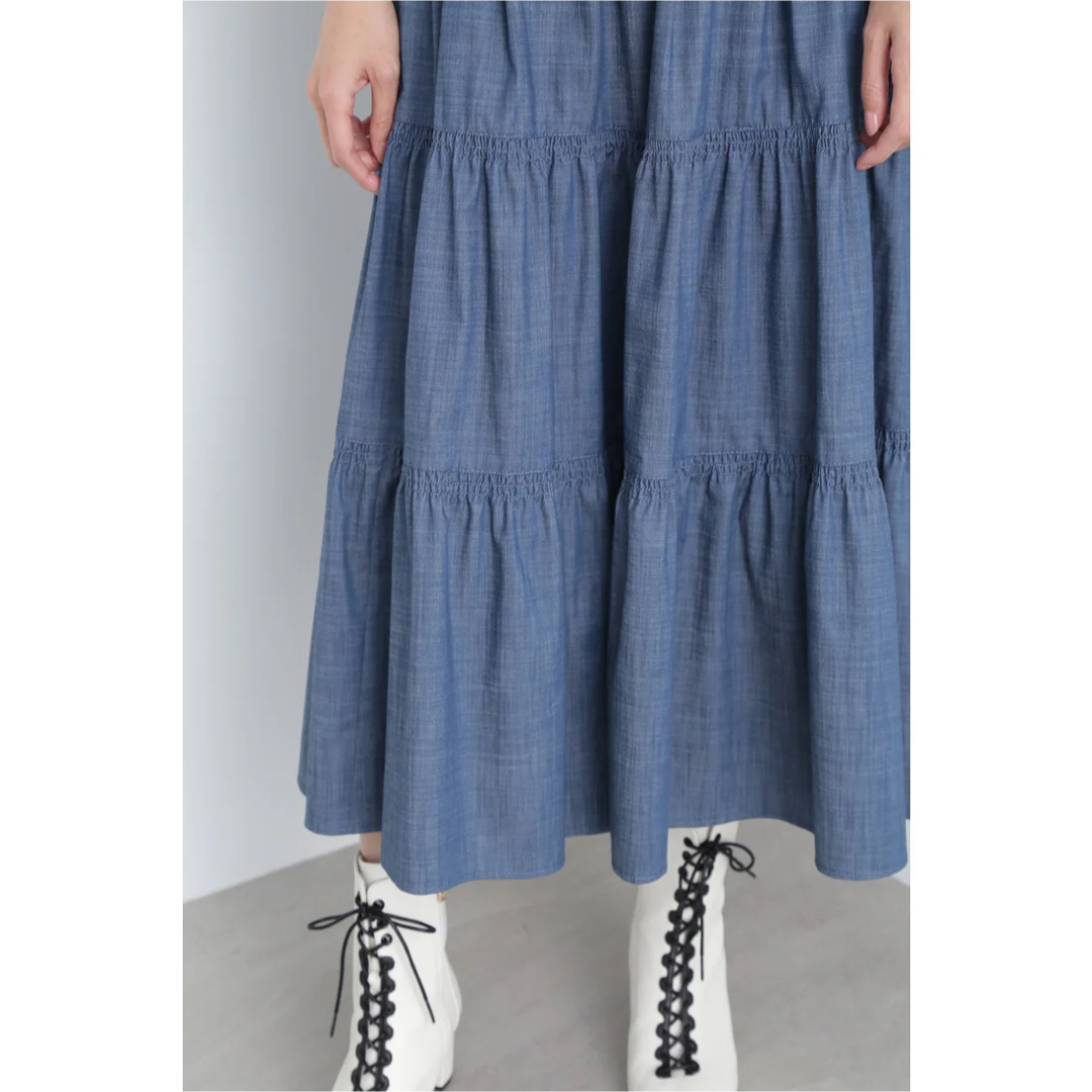 JILLSTUART(ジルスチュアート)の23SS◇完売レア品 JILLSTUARTエレクトラスカート INDIGO レディースのスカート(ロングスカート)の商品写真