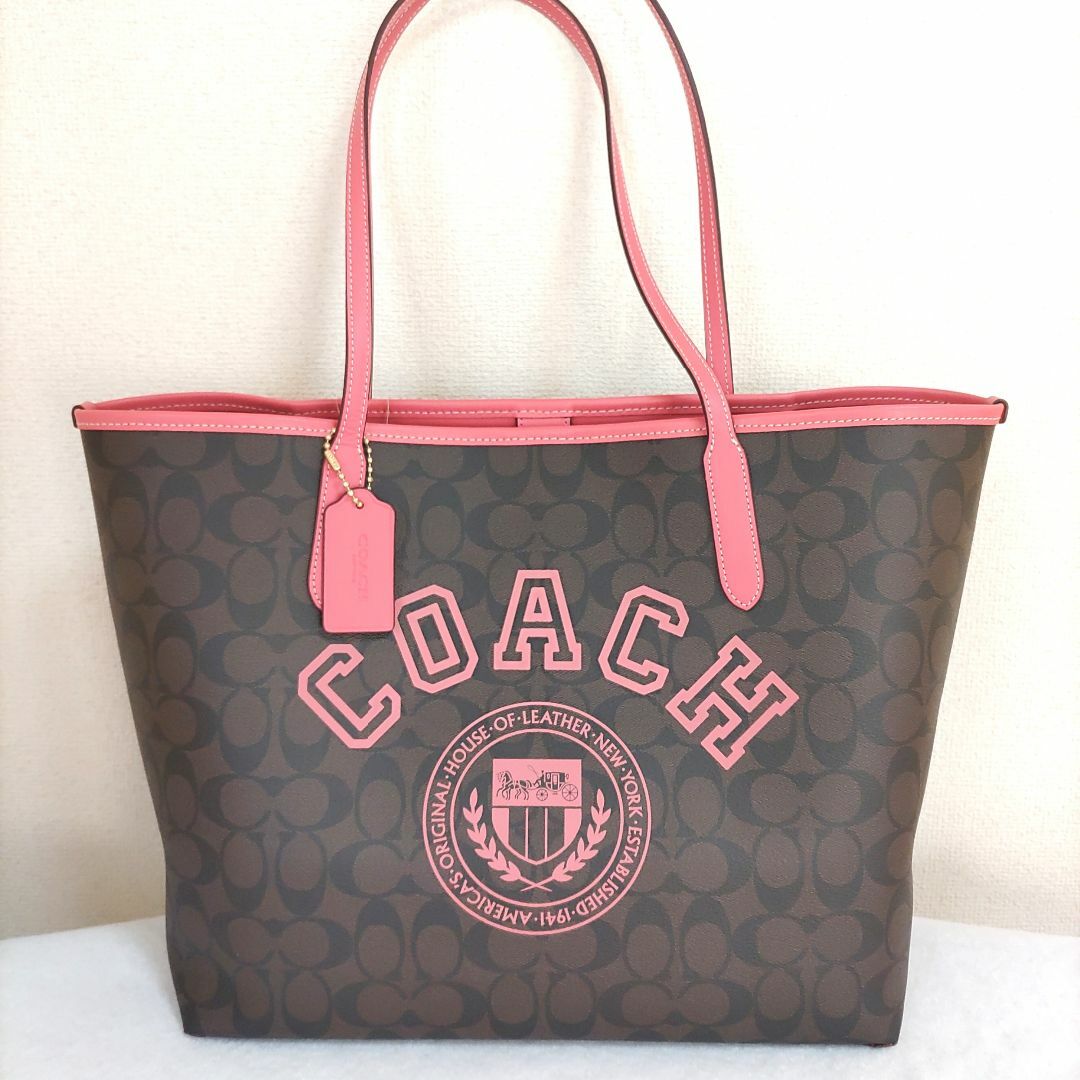 COACH   人気 コーチ シティ トート シグネチャー キャンバス ピンク