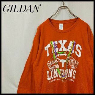 ギルタン(GILDAN)のギルダン　長袖Ｔシャツ　バスケット　デカロゴ　チームロゴ　ゆるだぼ　ロンＴ(Tシャツ/カットソー(七分/長袖))