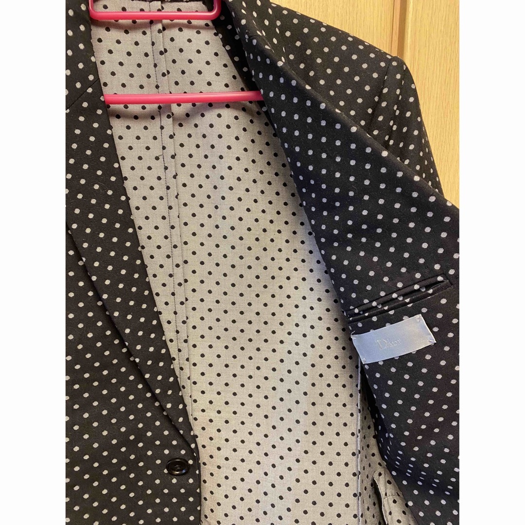 DIOR HOMME(ディオールオム)の正規 Dior Homme ディオールオム ナローラペル ドット ジャケット メンズのジャケット/アウター(テーラードジャケット)の商品写真