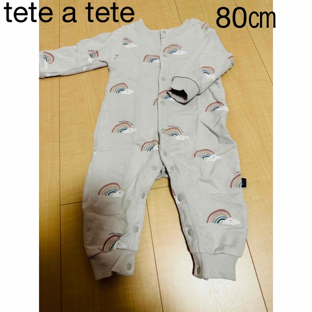 tete a tete(テータテート)のtete a tete ベビー裏毛ロンパース キッズ/ベビー/マタニティのベビー服(~85cm)(ロンパース)の商品写真