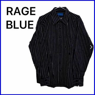 RAGE BLUE レイジーブルー Mサイズ 黒 白 茶 ストライプ(シャツ)