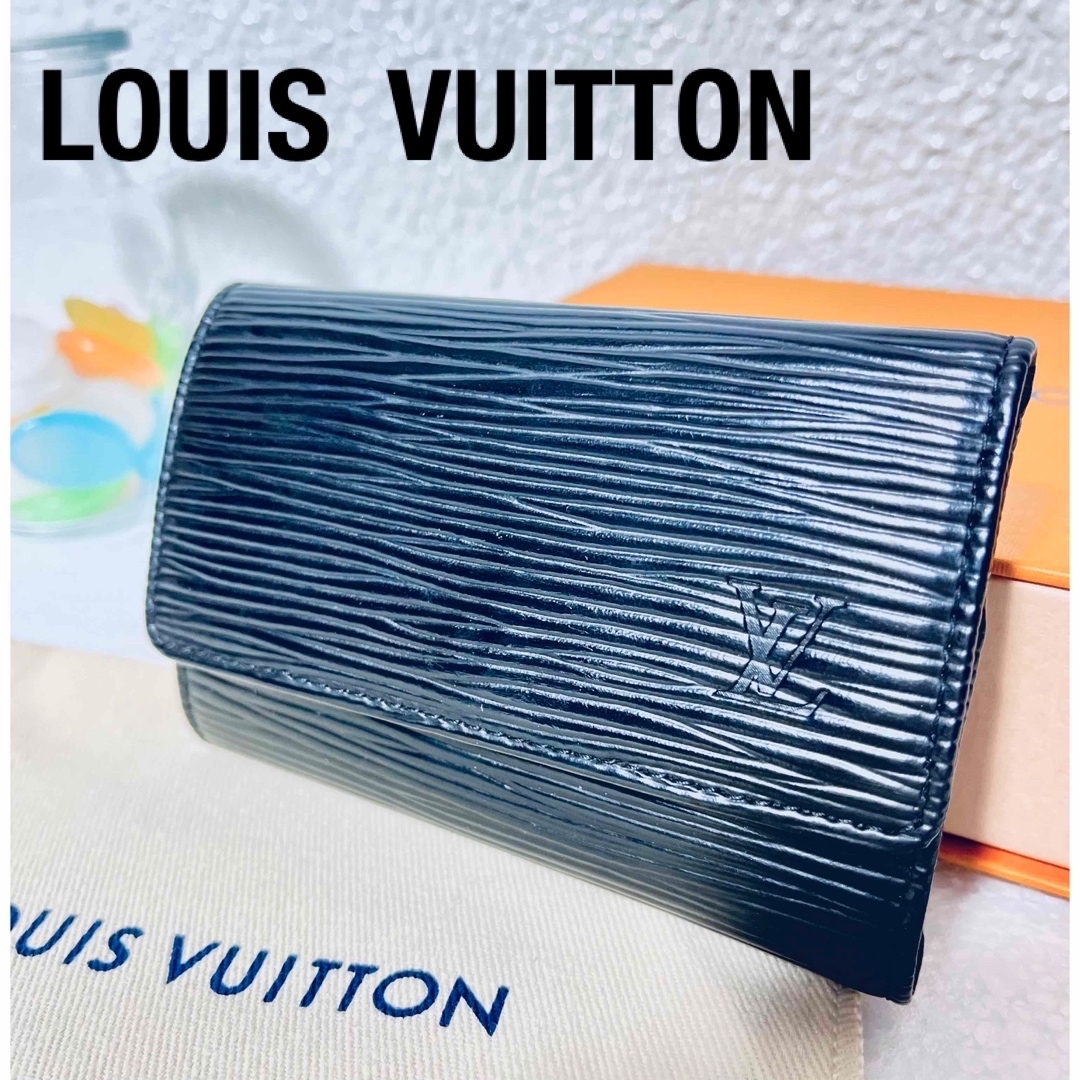 LOUIS VUITTON キーケース ６連 ブラック ゴールド金具 ビトン