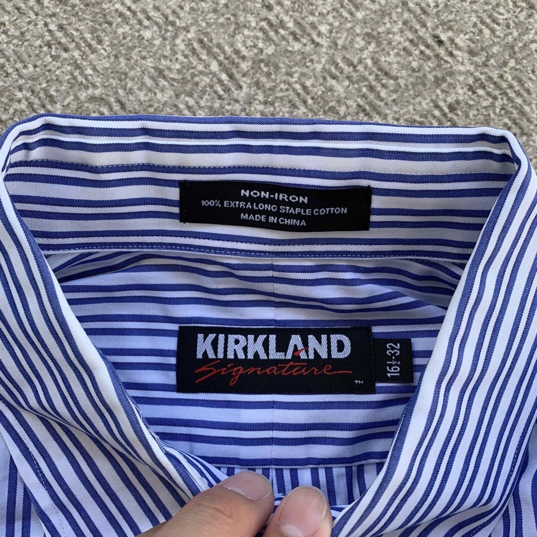 KIRKLAND(カークランド)のUSED ユーズド　KIRKLAND ストライプシャツ　ボタンダウン メンズのトップス(シャツ)の商品写真