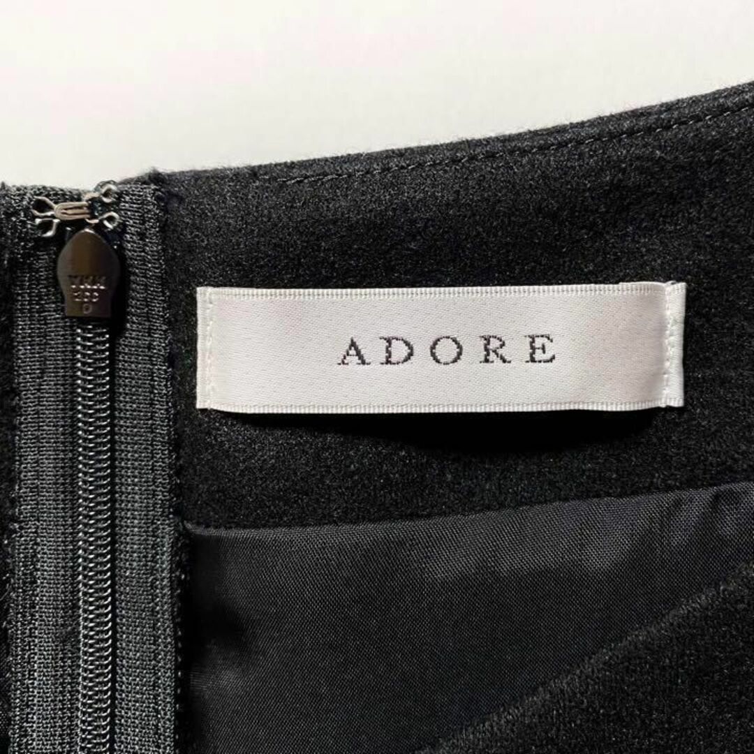 【定価5.1万】ADORE アドーア 花レース ロングウールワンピース 美品