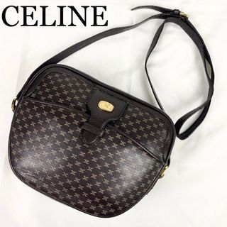 celine - CELINE ショルダーバッグ マカダム柄 レザー ブラウン
